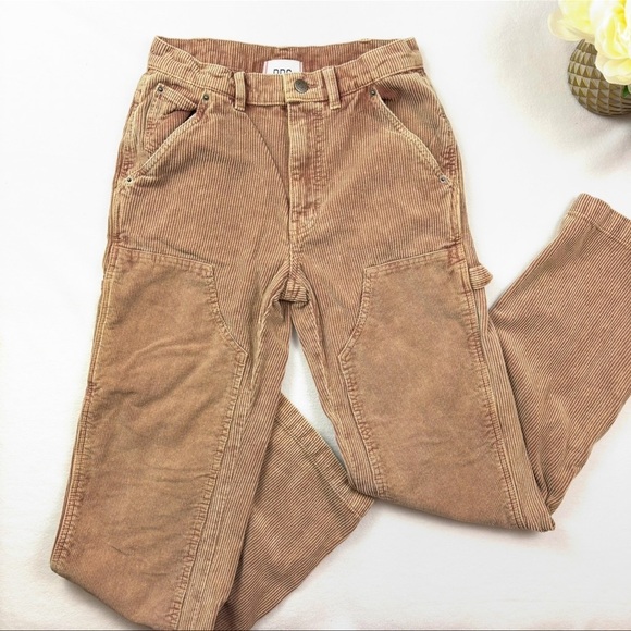 UO BDG Khaki Corduroy High-Waisted “Mom” 80’s Style Straight Ankle Pants Size 2 - Picture 3 of 16